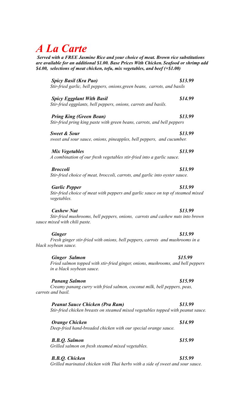 Printed menu featuring appetizers and soups.